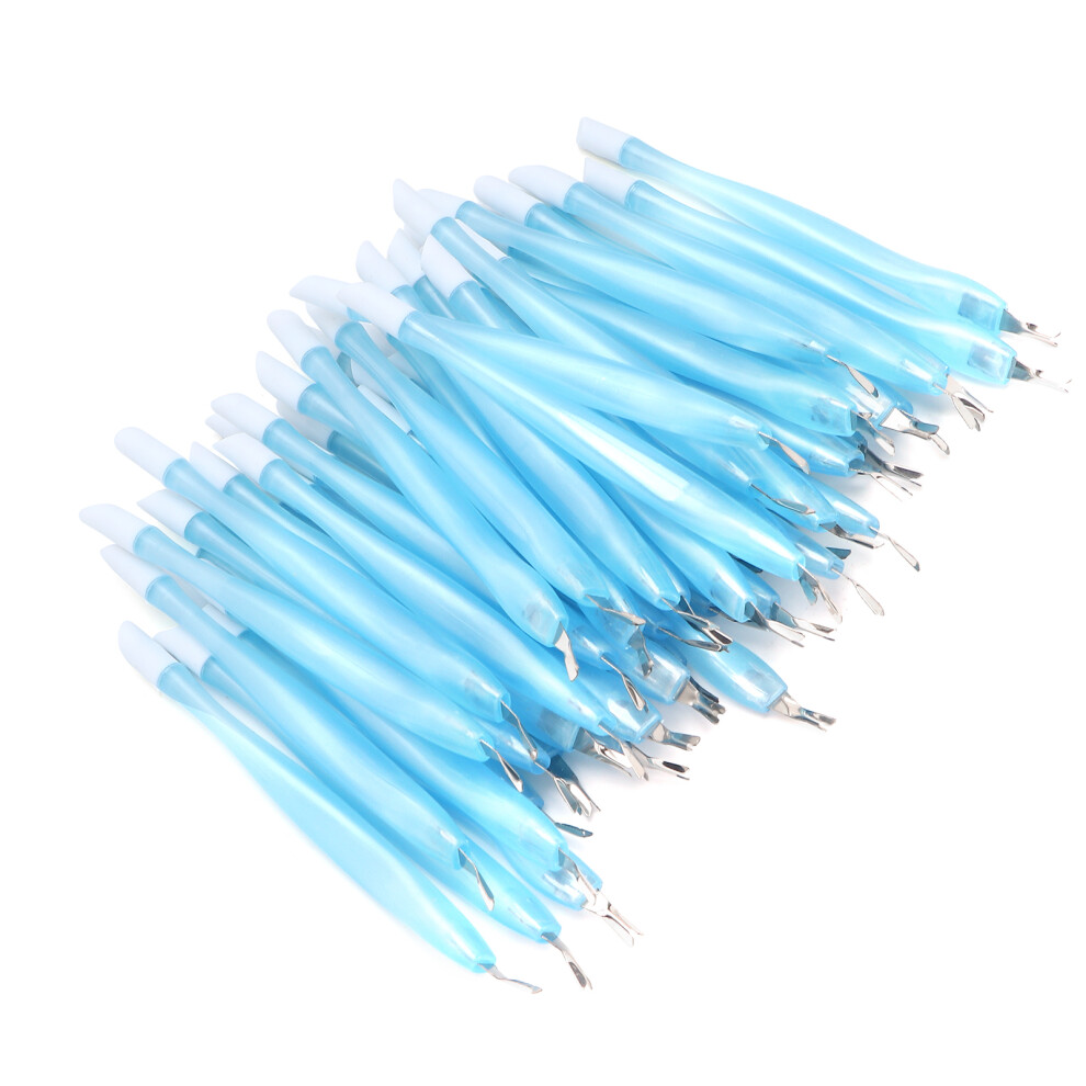 50pcs Double End Nail Dead Skin Trimmer Cuticle Pusher Kit