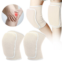 Durable White Sports Knee Pads for Children with High Elasticity