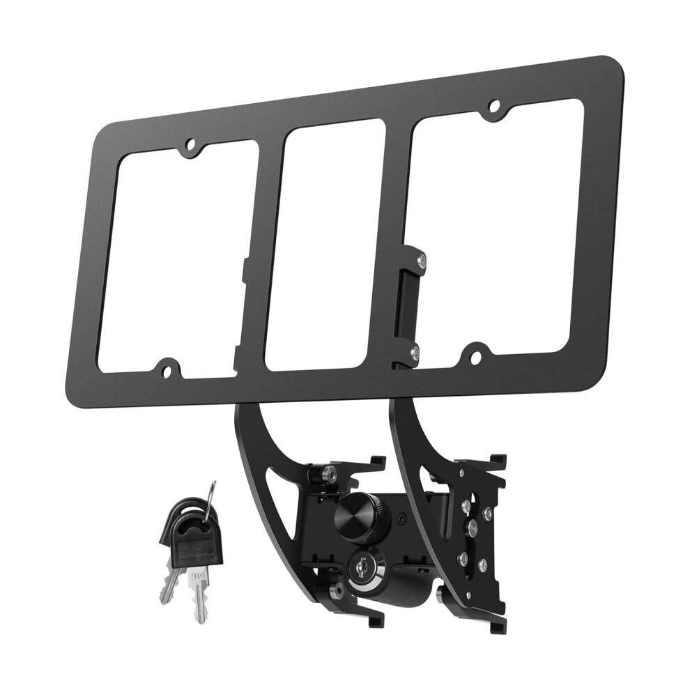No Drill Aluminum Front License Plate Bracket With Lock, Secure Universal Car Mount Holder 9187378726815