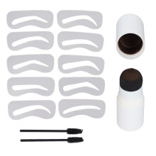 Genanvendelige øjenbrynsstencils, udtværingsfri, vandtæt øjenbrynsstempelsæt, øjenbrynsstempelstencilsæt, naturlig øjenbrynsmakeup,