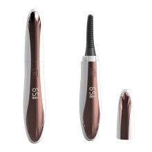 Electric Heated Eyelash Curler Long Lasting Curved Brush Head LED Display Fast Heat Up Safe Design Portable Makeup Accessories for Travel