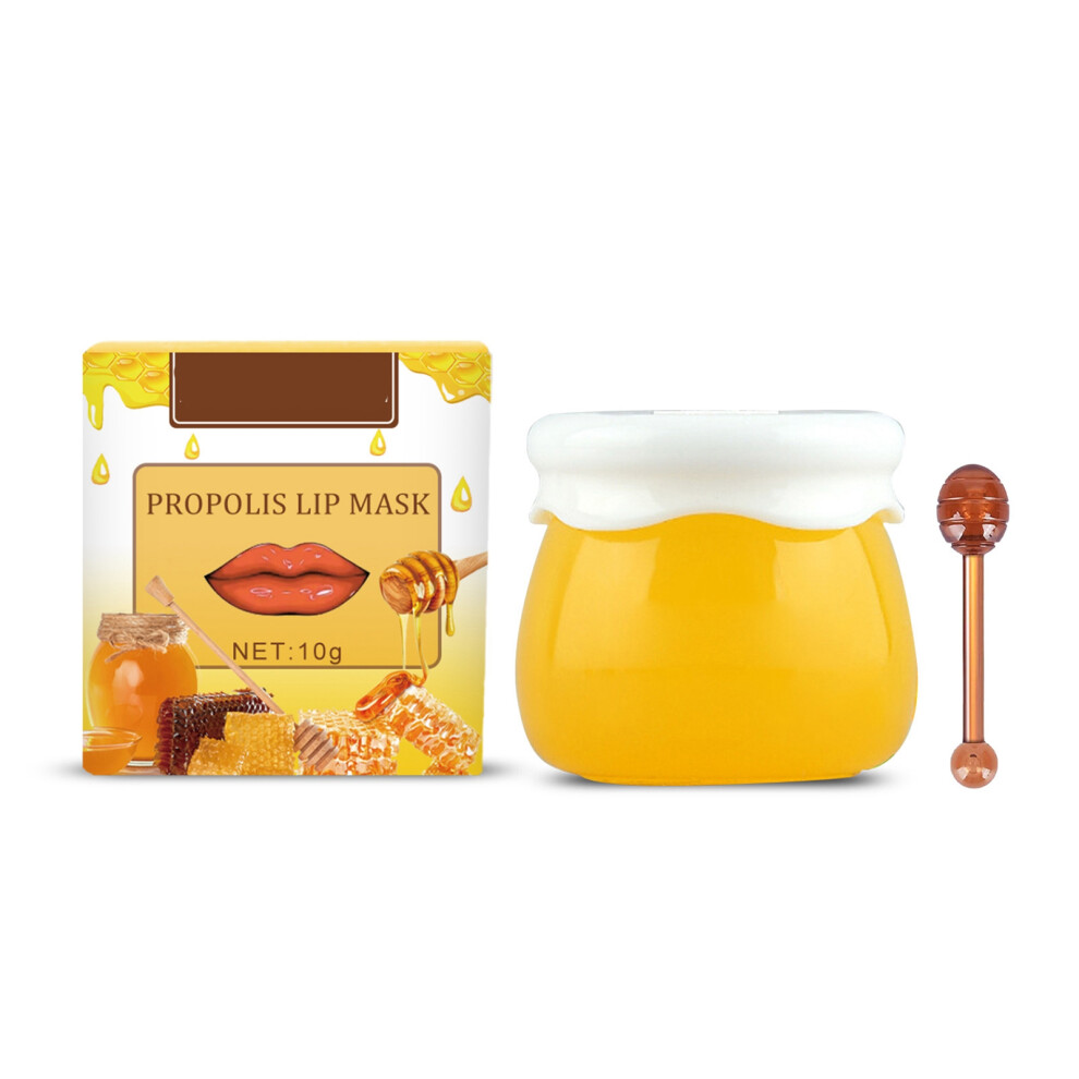 Hydrating Prevention Dry Lip Balm Honey Pot, Sweet Lip Mask Natural Ingredients Cracked Lip Scrubs Exfoliator Intense Moisturizing Fragrant And Charm