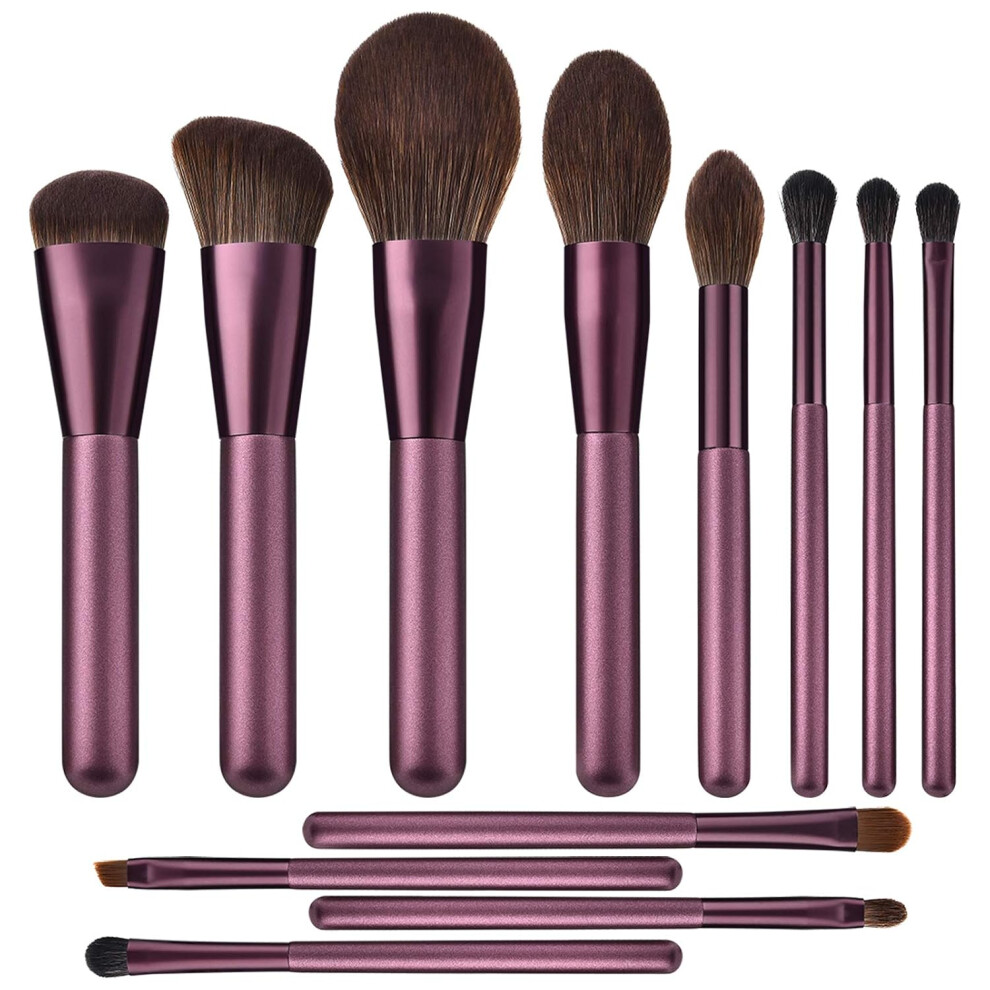 Women's Makeup Brushes For 12Pcs Synthetic Fiber Set, Expand Your Collection With Super Soft & Non-Shedding Bristles For Professional Use