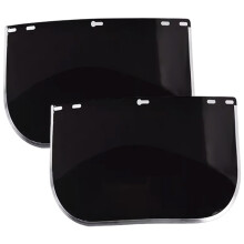 Tinted Face Shield Two Pack 15.5x7.9 Inch Replacement Safety Shield For Hard Hat Welding Grinding DIY Cosplay Helmet