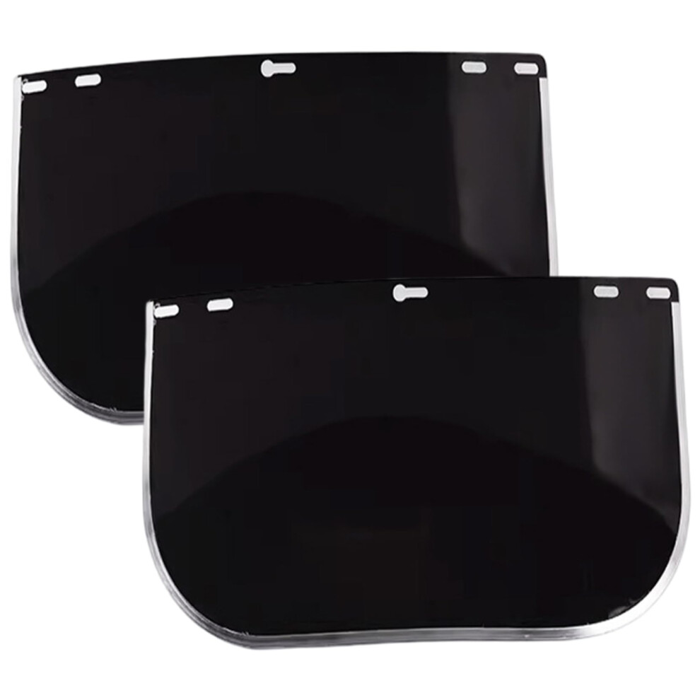 Tinted Face Shield Two Pack 15.5X7.9 Inch Replacement Safety Shield For Hard Hat Welding Grinding Diy Cosplay Helmet 9094768686171