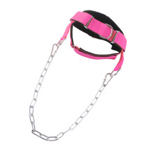 Fitness Neck Harness Neck Exerciser With Heavy Duty Steel Chain Rose Red For Neck Strength And Injury Recovery