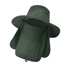 Vielseitiger UV-Sonnenhut mit abnehmbarer Gesichtsschutzhaube und Nackenschutz für Wandern, Strand und Camping
