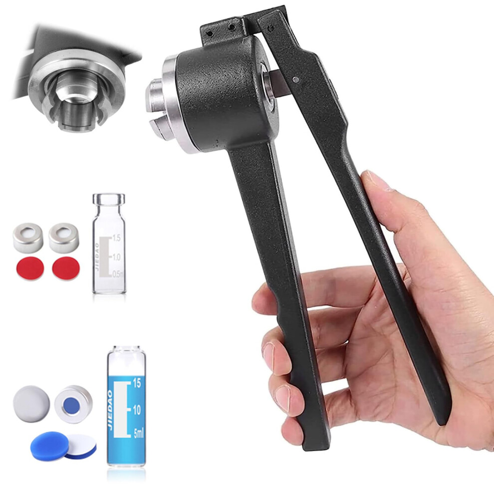 Manual Vial Crimper For 13Mm 15Mm 20Mm Vials, Handheld Perfume Bottle Cap Crimper, Aluminum Plastic 9199774430432