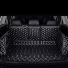 Car Boot Liner for Dacia Duster 2018, Full Coverage Waterproof Leather Rear Trunk Mats AntiScratch Trunk Pad Cargo Tray Protector Liners,Black/A