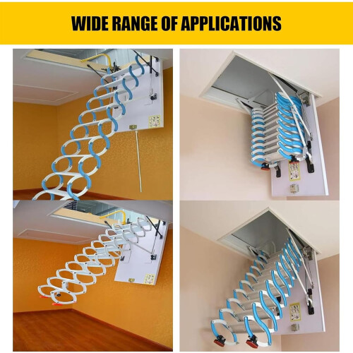 Attic Ladder Pull Down Tool with Extendable 64 Inch Reach and Rust Resistant Hook for Home or RV 2