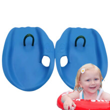 Swim Hand Paddles, 2 Pairs Kids Fins, 6.3 X 5.12 Inches, Ergonomic Training Gear, Adjustable Straps, Lap Swim