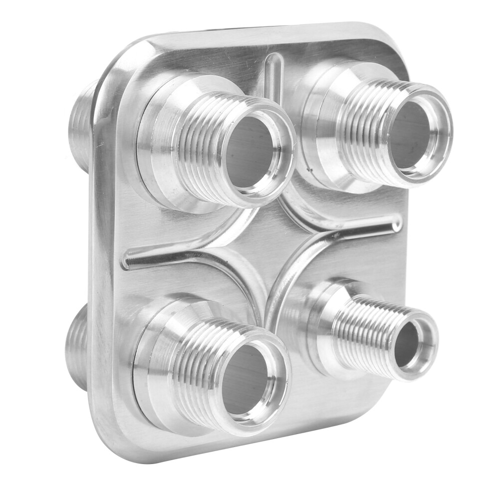 Car Air Conditioning 4-Port Bulkhead Hose Fitting Universal Modification Silver 4621378148215