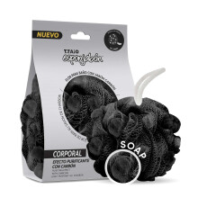 T.Taio Esponjabon Shower Bath Puff Soap Sponge- Loofah Luffa Loufa Body Wash Ball - Mesh Pouf Scrubber for Full Cleanse Lather Skin Care - Essential B