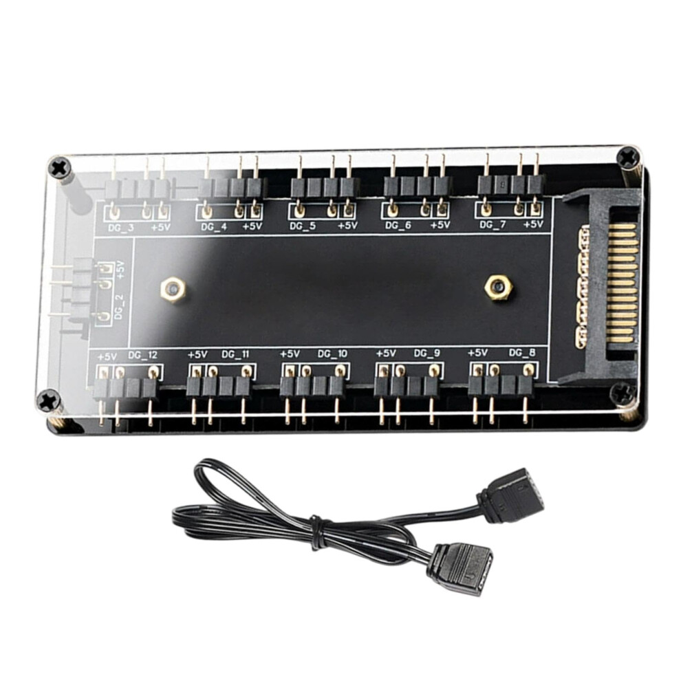 10Port Pc Fan Hub Argb Controller For Gaming Pc, Multidevice Sync And Easy Installation 9094768686768