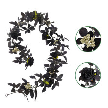 Ghirlanda di rose artificiali 180 cm decorazione per Halloween
