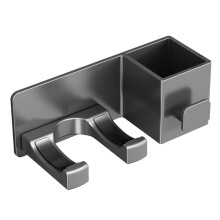 Hair Dryer Holder Wall Mounted Organizer NoDrill SpaceSaving Bathroom Storage for Dryers and Straighteners