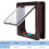 Small Plastic Cat Flip Door, Brown, Secure Pet Flap Gate 4