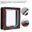 Small Plastic Cat Flip Door, Brown, Secure Pet Flap Gate 5