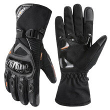 The Insulated Weatherproof Motorcycle Gloves Winter Waterproof Unisex (Medium,Black)