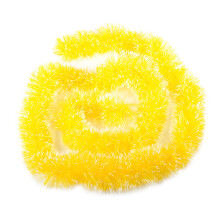 Christmas Tree Ornaments 2m Long Garland Tinsel Ribbon Yellow Xmas Party Hanging Decor For Home Or Tree