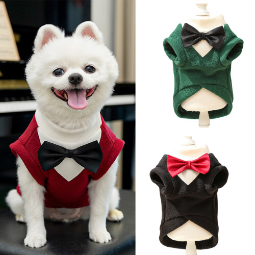 Pelzanzug für Hunde, dicker Mantel, Pullover,-Rot M. 2