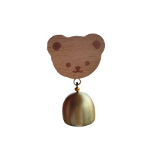 Carillons de porte en bois avec animaux, sonnette sans-1