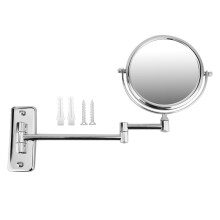 Kosmetikspiegel mit 3-facher Vergrößerung, hochauflösender Wandmontage, schwenkbar, rostfrei, einfach zu bedienen, wasserdicht, langlebig
