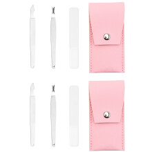 Set tagliaunghie, facile da trasportare, strumenti di alta qualità per manicure e pedicure in viaggio, include custodia protettiva per discoteche.