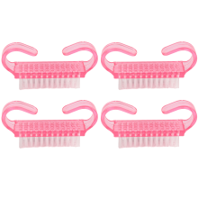 Perie de curățat unghii cu peri flexibili din plastic, dimensiuni compacte, formă de corn de taur, pentru curățarea chiuvetelor din bucătărie,