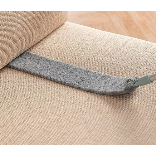 Under Appliance Microfiber Duster with Extendable Pole, Telescoping Gap Dust Brush, Long Flat Flexible Duster  4 Cloth Cover Ref: 3840 1