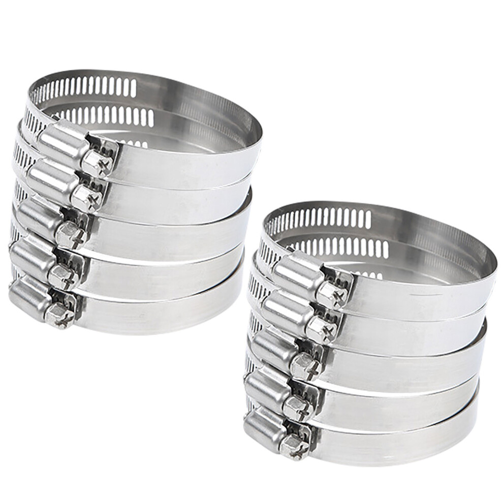 (D) Stainless Steel Pool Hose Clampdrive Hose Clamp Line Worm Clip 3061458488243