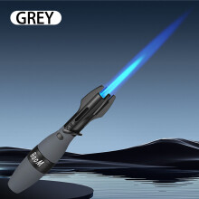 (Gray) Portable Multi-Function Butane Torch Lighter Bottle Opener High Flame For Cigars BBQ Camping