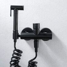 Bidet Sprayer TwoFunction Faucet Set for Bathroom Toilet, Hot and Cold Water, Chrome Finish, 85 Mm Mounting Hole