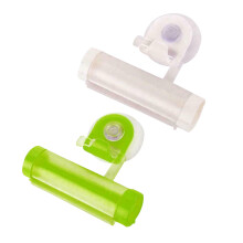 (D) 2PCS Rolling Toothpaste Dispenser Tube Squeezer Sucker Hanger Gadget Tool