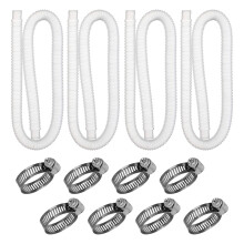 (White) 4-Piece Set 1.25-Inch Pool Hose 39-Inch Long Accessory Pool Pump Replacement Hose Above Ground Pool Filter Pump Using 1 1/4 Diameter Hose