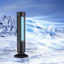 (Black) Tower Fan Led Bladeless Fan Tower Fan Mini Vertical Conditioner