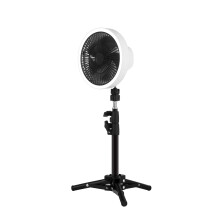 10000mAh Portable Rechargeable Fan with LED Light, Quiet Oscillating Desk Fan with Tripod Stand