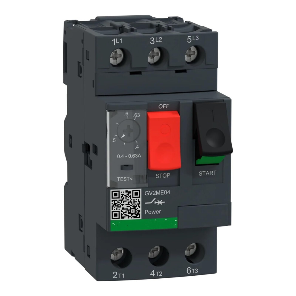 Gv2me04 Motor Circuit Breaker 0.40.63A 3P Thermal Magnetic Overload Protection 9382693060730
