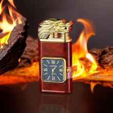 (Red) Electroplated Metal Double Fire Relief Lighter Inflatable Lighter