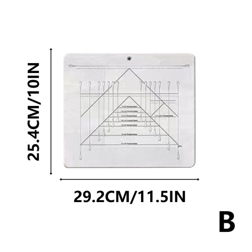 (B) Flying Geese Trim Cutting Ruler Triangular Quilted Patchwork Ruler--1PC 1