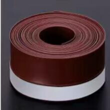 (Brown) Weather Stripping Door , Shower Door Bottom Clear Strip, Self Adhesive Window Sealing Tape For Door Bottom & Shower