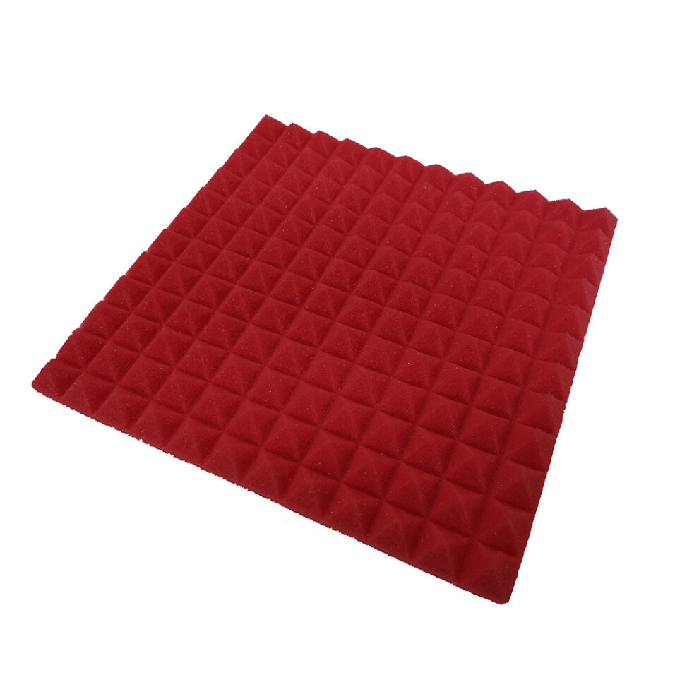 (Red) 1Pcs Acoustic Foam Stop Absorption Sponge Ktv Soundproof 4631411365202