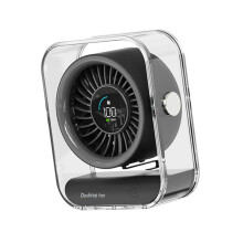 USB Desk Fan with 100Speed Digital Control, Quiet Rechargeable Cooling for Home or Travel