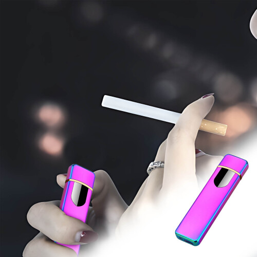 (Multicolor) USB Charging Rechargeable Flameless Lighter Screen Induction 2