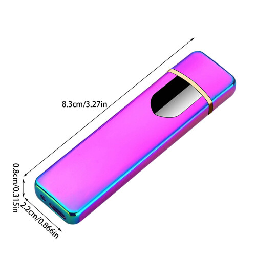 (Multicolor) USB Charging Rechargeable Flameless Lighter Screen Induction 1