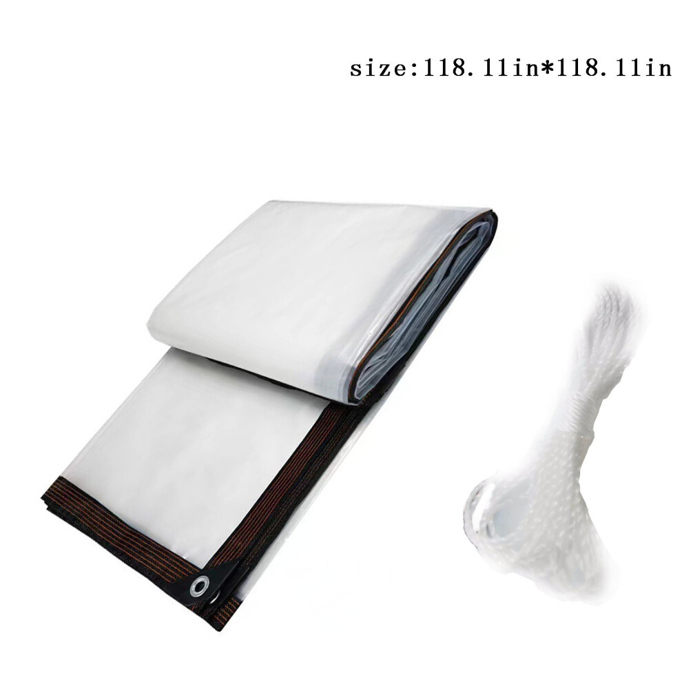 (D) Transparent Multifunctional Waterproof Cloth Pe Waterproof Tarpaulin Balcony Rain Shelter Outdoor Windproof Plastic Cloth Cold 4531556878035