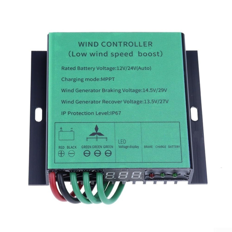 800Wmppt Wind Turbine Controller Ip67 Waterproof Overcharge Protection 12V Green 9199774433327