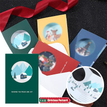 (A) Christmas Thank You Card DIY Creative Blessing Gift Message Card Card