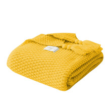 (F) Tassel Knitted Woolen Blanket Office Conditioner Leisure Blanket