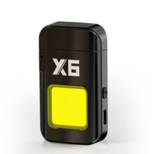 (Black) Lighter Rechargeable Lighter Plasma Lighter Flameless Windproof Lighter With Flashlight For Camping Hiking Outdoor Survival Gear